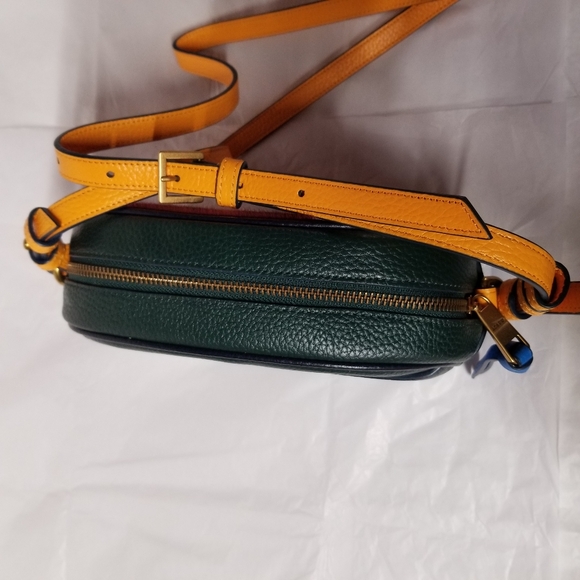 J.Crew Colorblock Calf Hair and Leather Camera Bag, Red/Multi, NWT - Picture 8 of 15